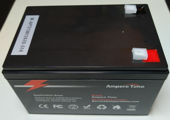 Ampere Time 12V 10Ahリン酸鉄リチウムバッテリー 4000サイクル以上 充電式ディープサイクルLiFePO4バッテリー 10A BMS付き