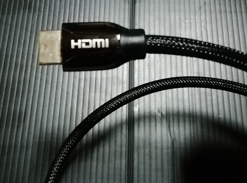 JAVEX HDMI 2.0 ナイロン編組ケーブル コネクタ部分