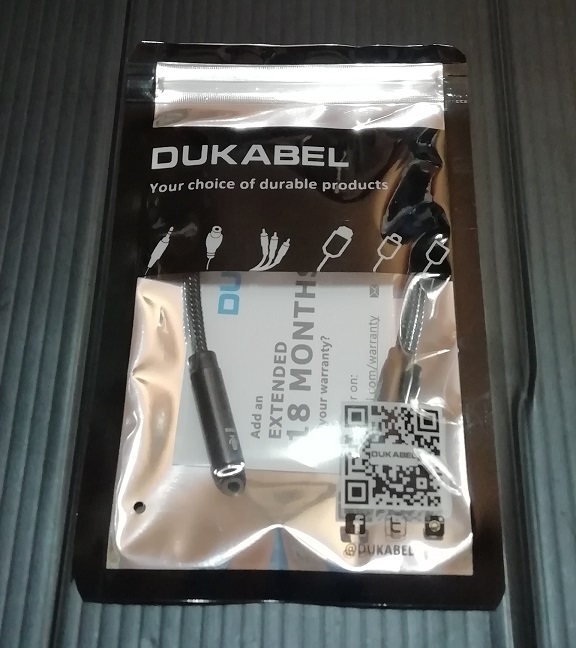 Dukabel TRRS-TRS変換アダプター 3.5mmステレオミニジャック 20cm（パッケージ）