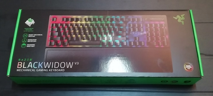 Razer BlackWidow V3 Green Switch ゲーミングキーボード（箱）