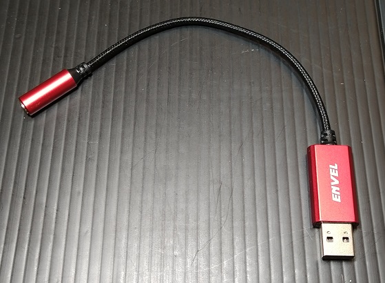 ENVEL USBオーディオジャックアダプター (20cm) マイク対応（本体）