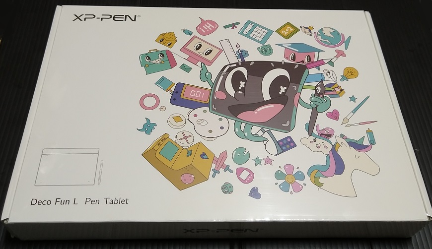 XP-Pen ペンタブレット Windows Mac Androidに対応 Deco Fun L ブラック（箱）