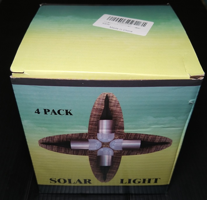 Jorftソーラーライト ライトセンサー付き自動ナイトライト 埋め込み防水4個セット（箱）