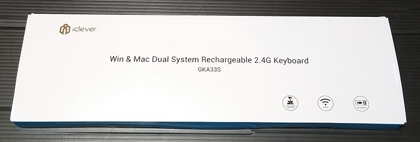 iClever GKA33S ワイヤレスキーボード充電式 2.4G（箱）
