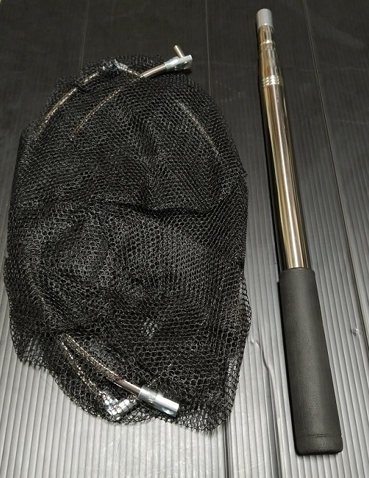 タモ網 折りたたみ式 4段階伸縮 調節可能 ランディングネット 漁具（本体）