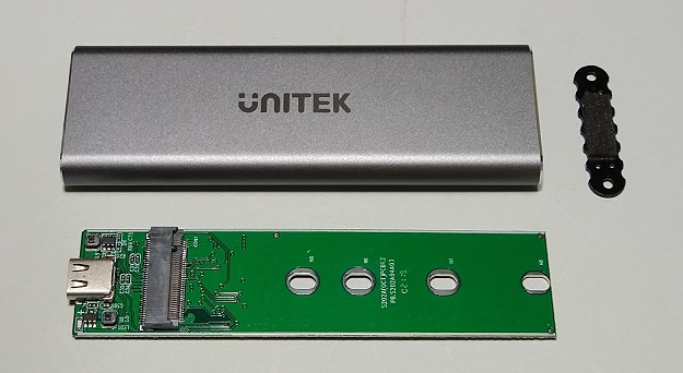 Unitek M.2 SSD外付けケース USB3.2 Gen2 10Gbps PCIe NVMe対応Type-c（本体）