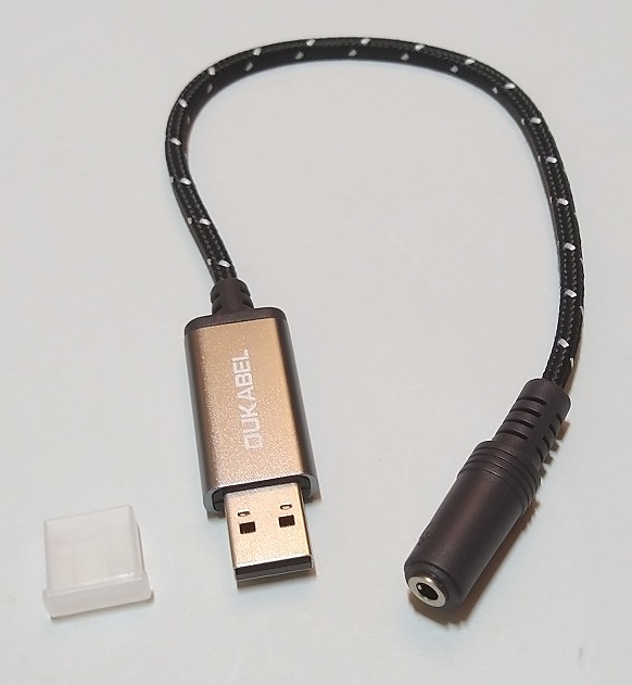 DuKabel USB外付けオーディオインターフェース 四極TRRS-3.5mmステレオミニプラグ（本体）