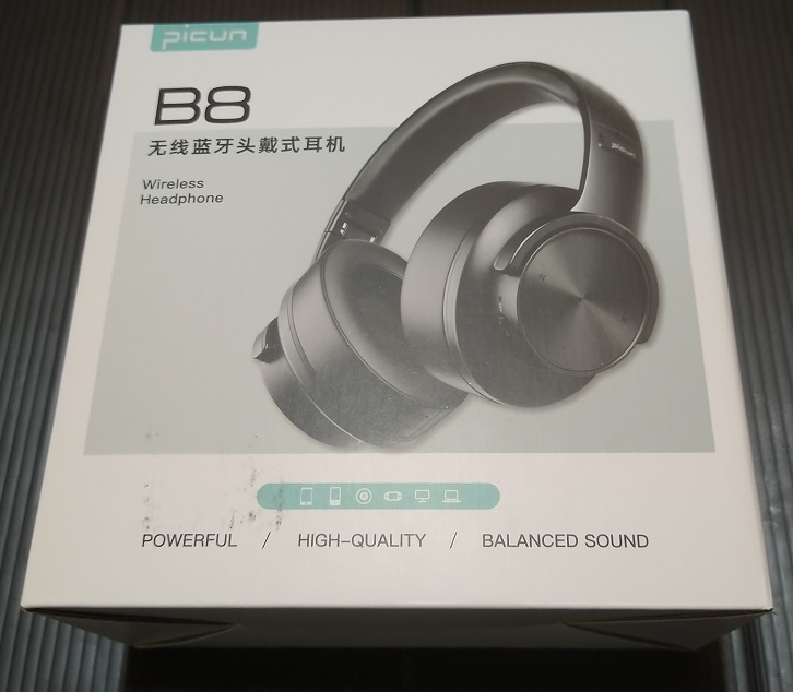 Junnom B8 Bluetooth 5.0ワイヤレスノイズキャンセリングヘッドホン（箱）