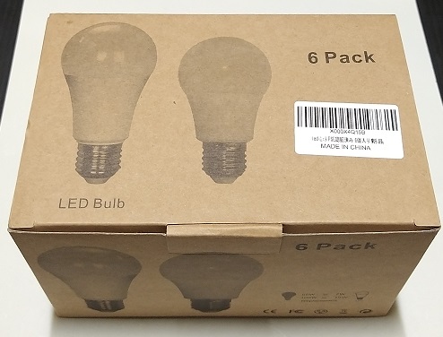 Auting LED電球 e26 電球色 60W形相当 7W 3000K PSE認証済み 6個入り（箱）
