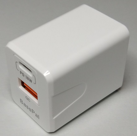 BassPal PD充電器 USB急速充電器 Type-AとC 2ポート PDQC3.0対応（本体）