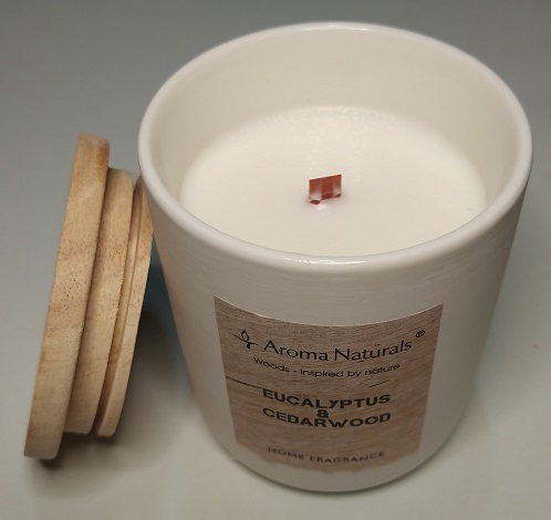 Aroma Naturalsアロマキャンドル ユーカリ＆シダーウッドの香り大豆ワックスキャンドル（本体）