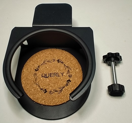 QUERLY ドリンクホルダー クランプ固定式　金属製品 コースター付き