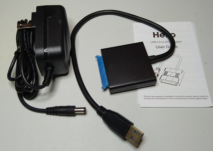 ABLEWE SATA3 USB3.0 変換アダプター （本体と付属品）