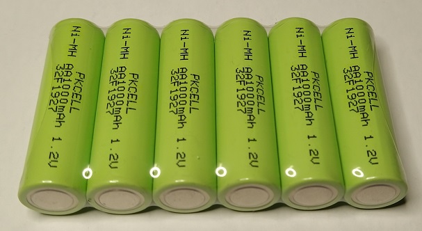 PKCELL 単3形充電電池 AA 1000mAh ニッケル水素電池 1.2V 6本