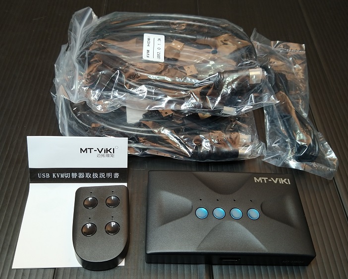 MT-VIKI USB HDMI KVM切替器スイッチ 4K 4ポート、HDスイッチャーセレクター
