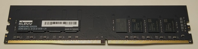 KLEVV PC4-25600 DDR4 3200 32GB KD4BGUA8C-32N220A（表）