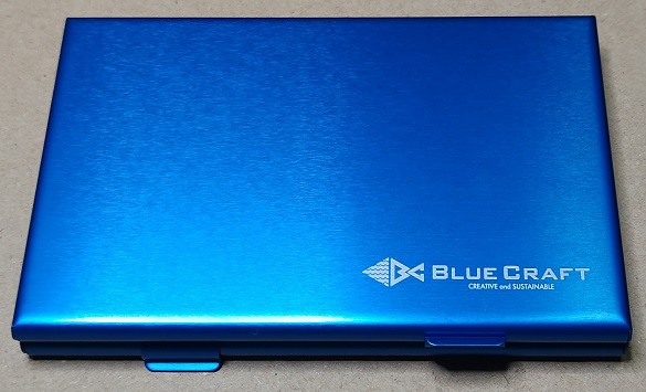 BLUECRAFT メモリーカード ケース アルミタイプ 静電対応 ブルー