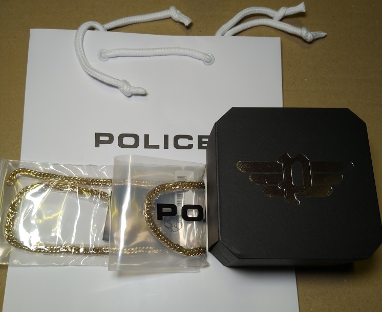 POLICE 喜平チェーン ネックレス 60cm&5.7mm イエロー 専用BOX・紙袋付き