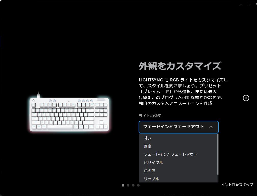 G713 Corded Gaming Keyboard（RGBカスタム）