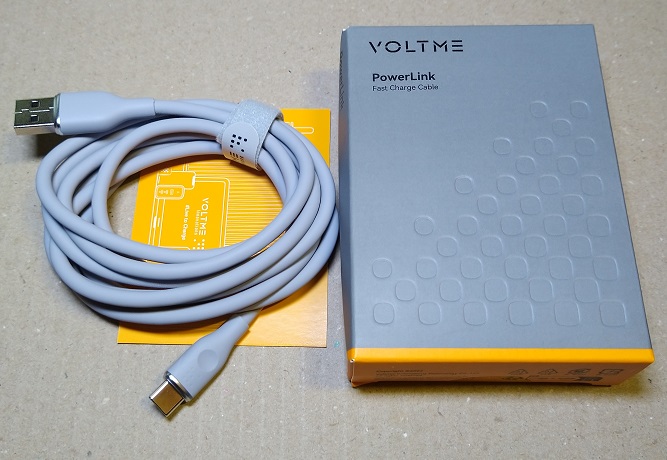 VOLTME USB Type C ケーブル 柔らかいシリコン制 絡まない 断線防止 急速充電 QuickCharge3.0対応（1.8m グレー）