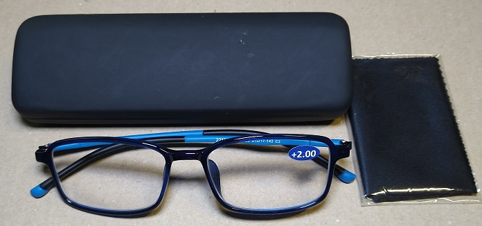 CEETOL 老眼鏡 ブルーライトカット 柔軟素材 TR-90 サンクスギビングデー ブルー＆ブラック