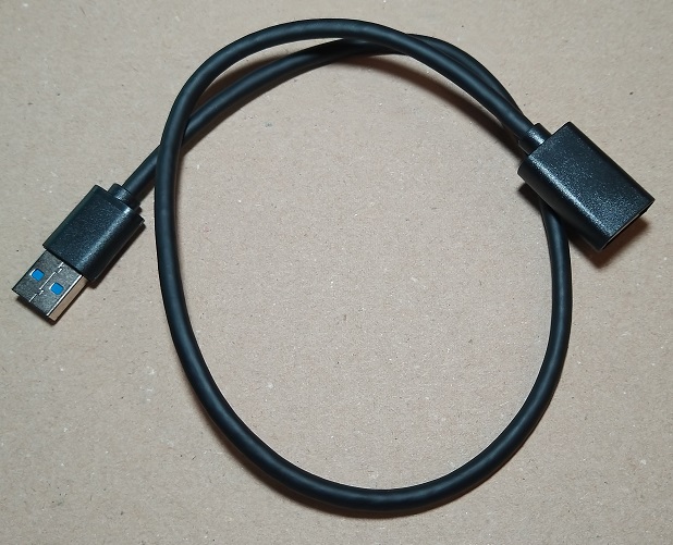 USB 3.0 ストレート 方向変換ケーブル USB延長ケーブル 50cm USB3.0 タイプAオス- タイプAメス cable-090