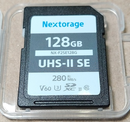 Nextorage ネクストレージ 国内メーカー 128GB UHS-II V60 SDXCメモリーカード （本体）