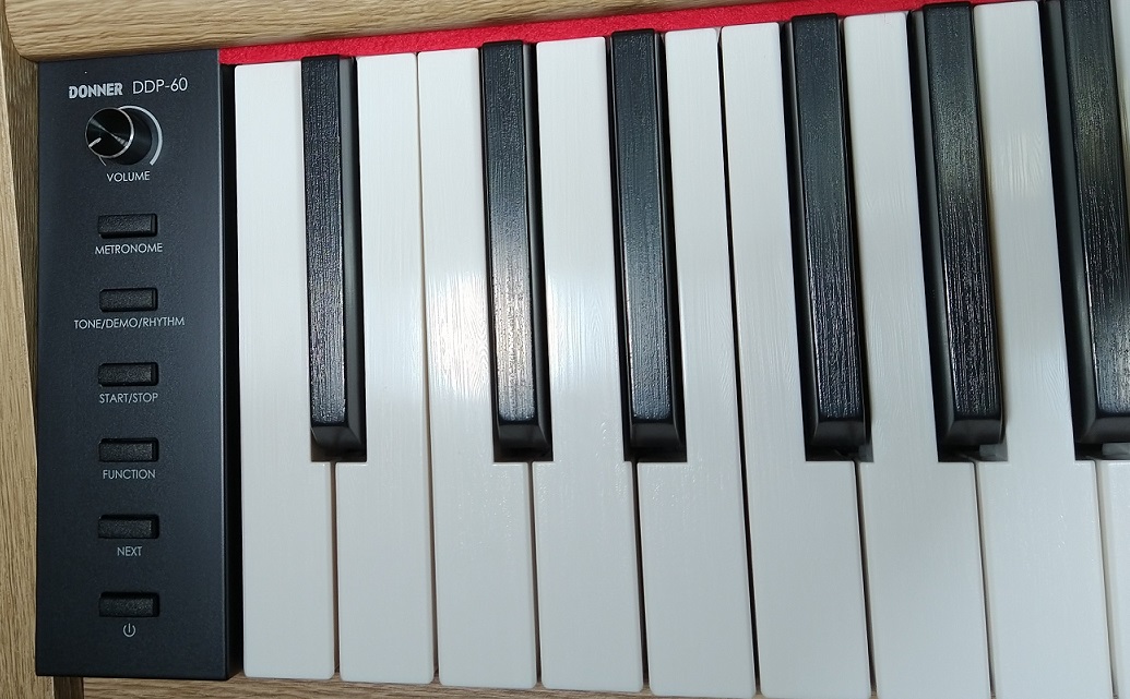 Donner 電子ピアノ 88鍵盤 DDP-60（操作パネル）
