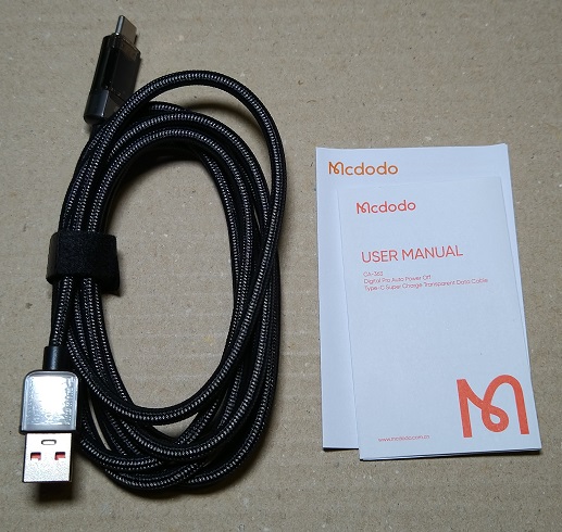 Mcdodo USB Type-Cケーブル 1.8m 出力スクリーン表示Pro 66W100W急速充電