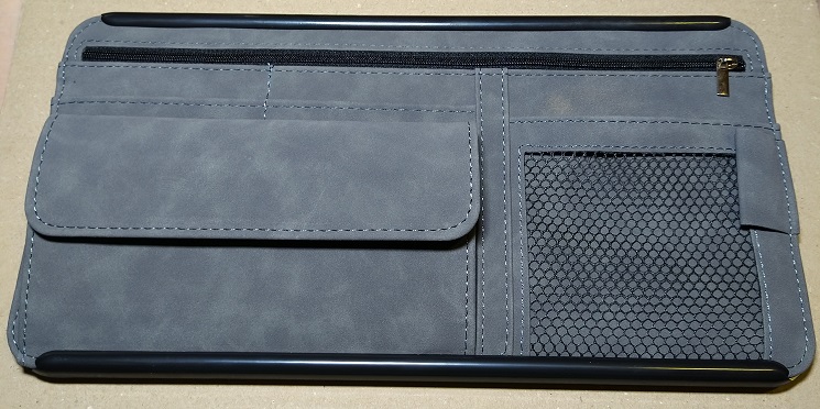 Ysemco 車用 サンバイザーポケット サングラスポケット カード収納 小物など収納可能 多機能 車内収納用品 (グレー)