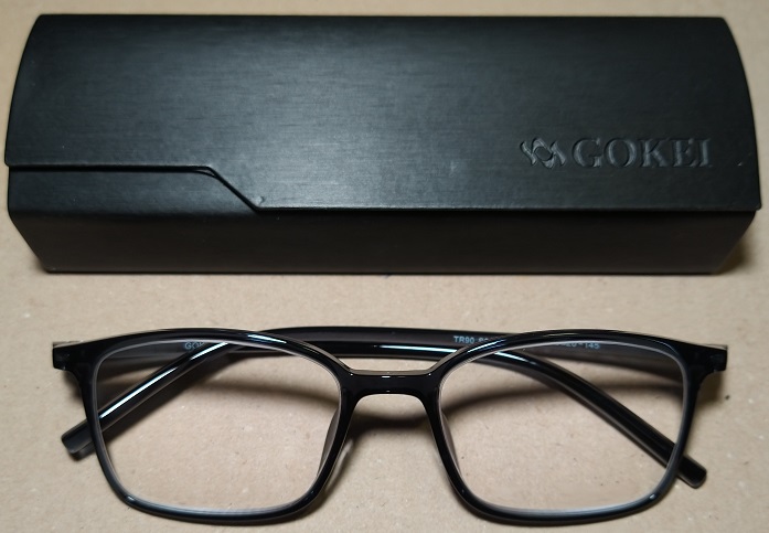 GOKEI ルーペメガネ 1.6倍 軽量 ブルーライトカット 7点セット 輻射防止 グレー