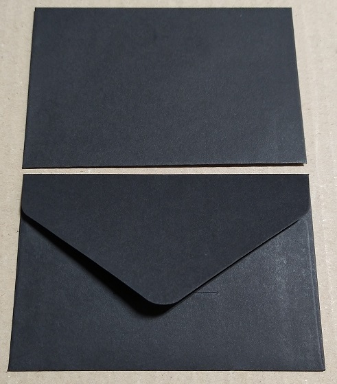 ReROGUE 封筒 シンプル クラフト封筒 10枚セット(ブラック)