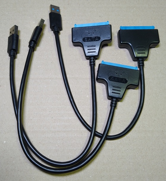 SATA USB 3.0 5Gbps 高速転送 変換アダプター 2.5インチSSD HDD用(SATA3.0 2本)