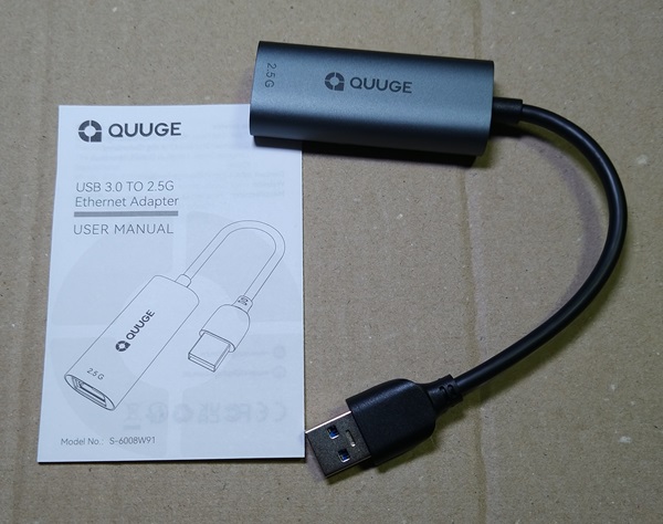 QUUGE 有線LANアダプター 2.5Gbps 超高速通信 USB LAN変換アダプター