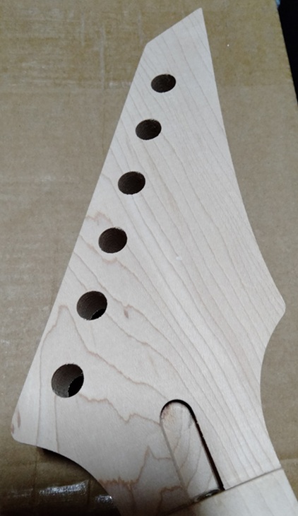 Yinfente エレキギターネック 24フレット25.5インチ メープルウッド-003