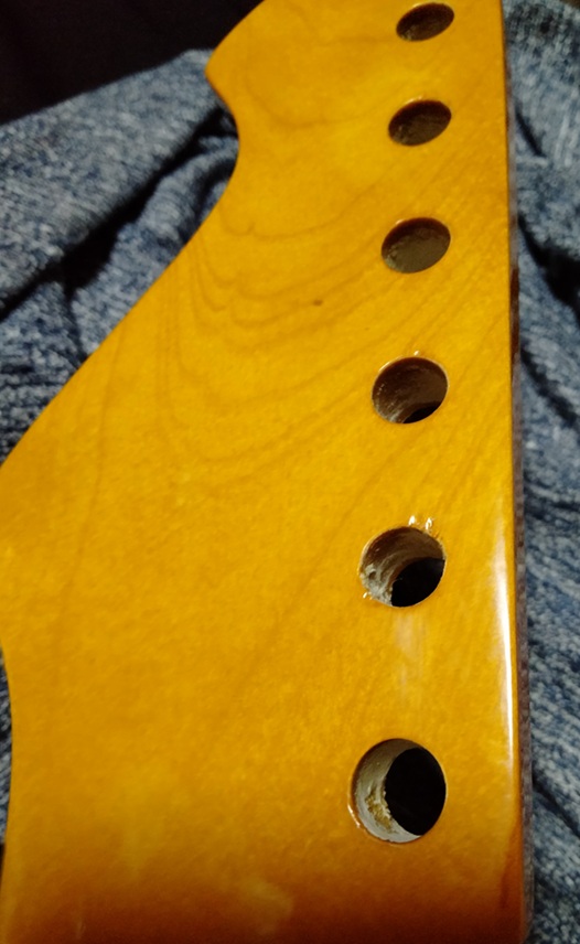 yinfente エレキギターネック 22フレット 25.5インチ ローズウッド スキャロップタイプｰヘッド裏