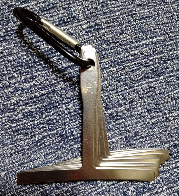 LIANHATA ラジアスゲージ アールゲージ 9枚セット-カラビナ